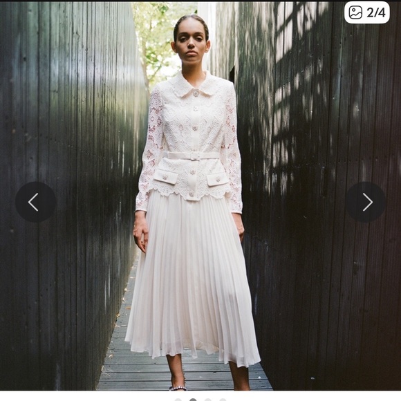 Self-Portrait White Lace Dress - Picture 2 of 6